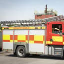 Four fire crews and two officers attended a huge fire in Olney