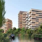 An artists' impression of the four tower blocks of flats planned for Campbell Park