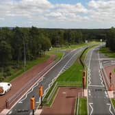 The newly improved stretch of the V2 Tattenhoe Street has reopened to traffic in Milton Keynes