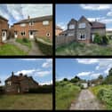 These are the four council-owned houses being auctioned off in Milton Keynes. The top right is in Sherington, the next two are in Olney and the bottom left is in Buckingham Road, Bletchley.