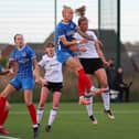 MK Dons Women were beaten by Portsmouth at Fairfields Sports Hub on Saturday as Pompey progressed into the quarter finals. Pic: CTF Photography